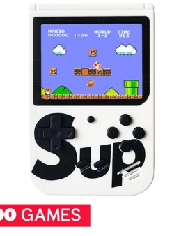 Sup 400 in 2 Game Player 2 inch Color Display Kids Game Console - White