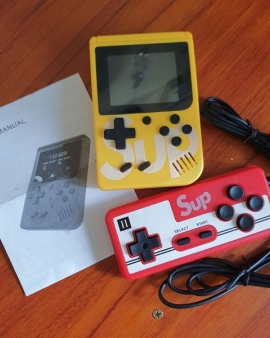 Sup 400 in 2 Game Player 2 inch Color Display Kids Game Console - Yellow