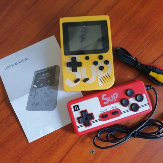 Sup 400 in 2 Game Player 2 inch Color Display Kids Game Console - Yellow Sup 400 in 2 Game Player 2 inch Color Display Kids Game Console - Yellow