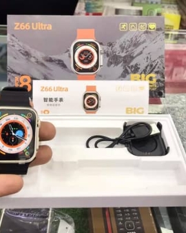Z66 Ultra Watch 8 Smartwatch 1.93 inch Calling Wireless Charging Series 8- Black