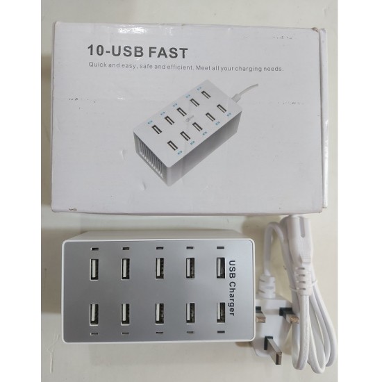 10 Port USB Desktop Charger 60W With indicator  