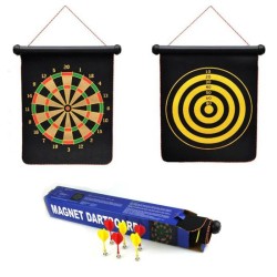Magnetic Double sided Dart Board 15 inch With 6 Pcs Pins
