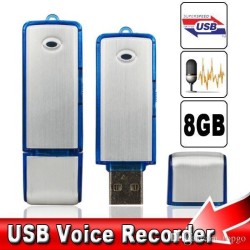 USB Voice Recorder 8GB Silver 