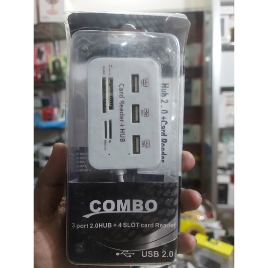 7 In 1 Card Reader With 3 USB Hub