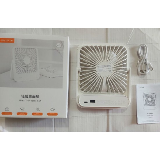 jisulife FA26 Utlra Thin Table Fan 4500mAh Battery