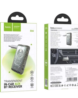 Hoco E66 Transparent Car Aux Bluetooth Receiver
