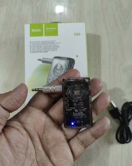 Hoco E66 Transparent Car Aux Bluetooth Receiver