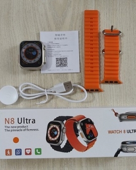 N8 Ultra Smartwatch 1.99 Inch Wireless Charging - Orange
