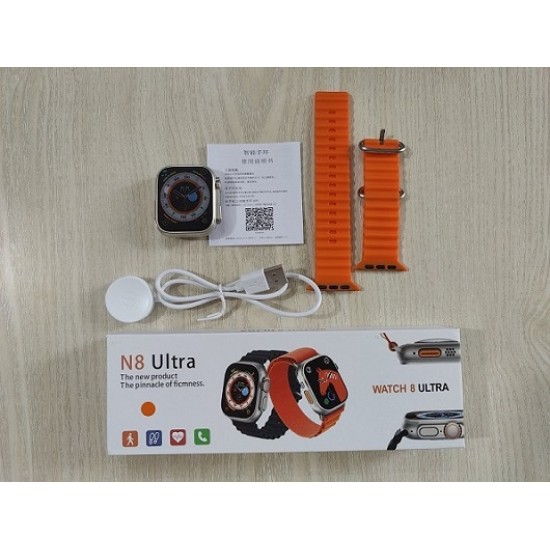 N8 Ultra Smartwatch 1.99 Inch Wireless Charging - Orange