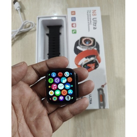 N8 Ultra Smartwatch 1.99 Inch Wireless Charging - Black