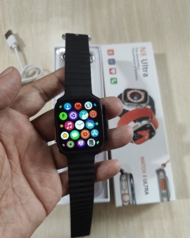 N8 Ultra Smartwatch 1.99 Inch Wireless Charging - Black
