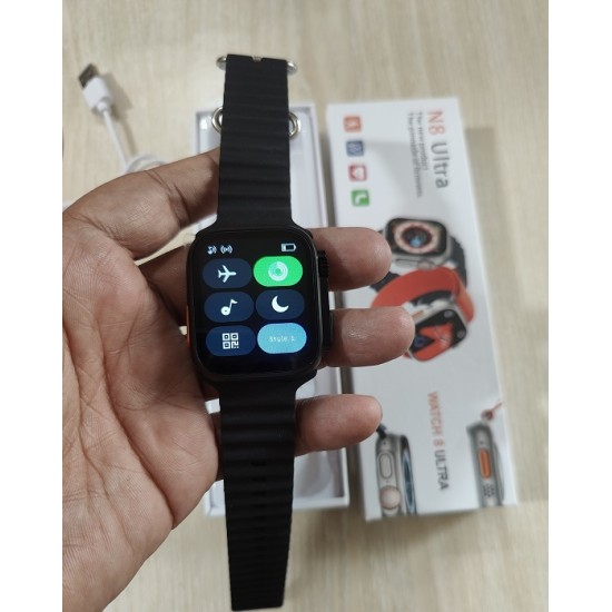 N8 Ultra Smartwatch 1.99 Inch Wireless Charging - Black