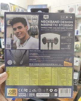 REMAX RBS3 Wireless Neckband Headphones With Digital Display