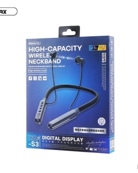 REMAX RBS3 Wireless Neckband Headphones With Digital Display
