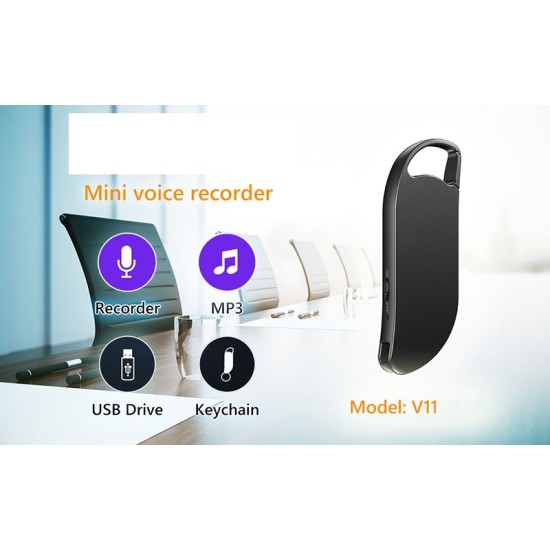 V11 Keychain Voice Recorder 32GB With Mp3