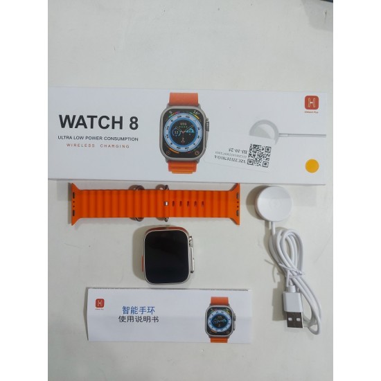 Watch 8 Ultra Smartwatch 1.99 Inch Waterproof Wireless Charging Series 8 - Orange