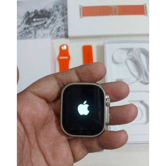 A2858 Ultra Smartwatch 8 With A.pple Logo Dual Strip - Orange