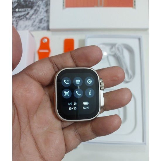 A2858 Ultra Smartwatch 8 With A.pple Logo Dual Strip - Orange