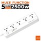 LDNIO SC5415 5 Socket 20W PD QC3.0 4 USB Power Strip