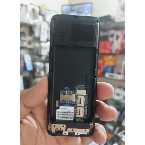 Maximus M84 3 Sim Phone 2500mAh Battery with Auto Call Records - Black