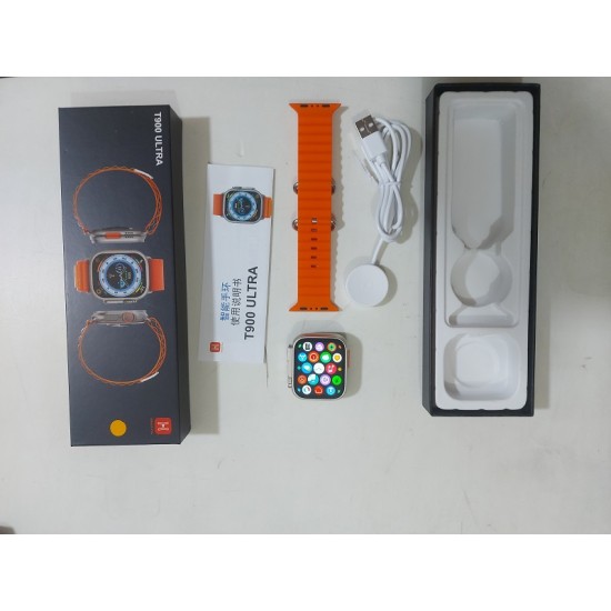 T900 Ultra Smartwatch 1.99 Inch Waterproof Wireless Charging Series 8 - Orange