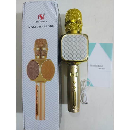 Y69 Bluetooth Karaoke Microphone - Gold 