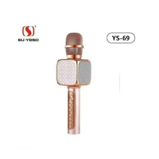 Y69 Bluetooth Karaoke Microphone - Rose Gold 