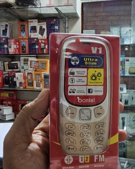 Bontel V1 Ultra Slim Phone With Cover Warranty - Gold