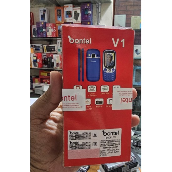 Bontel V1 Ultra Slim Phone With Cover Warranty - Gold