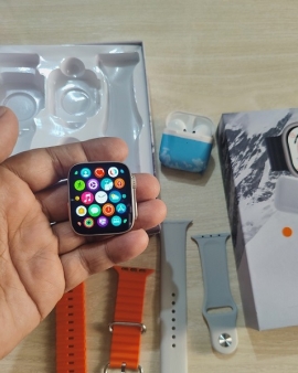 Watch 8 Ultra Smartwatch Wireless Charging With TWS Headphone - Orange