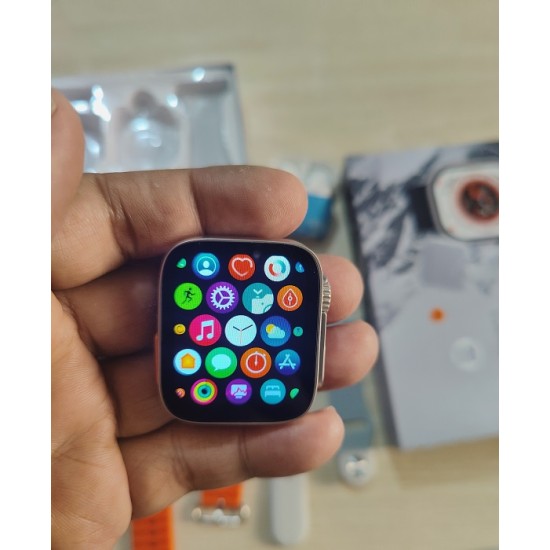Watch 8 Ultra Smartwatch Wireless Charging With TWS Headphone - Orange Watch 8 Ultra Smartwatch Wireless Charging With TWS Headphone - Orange