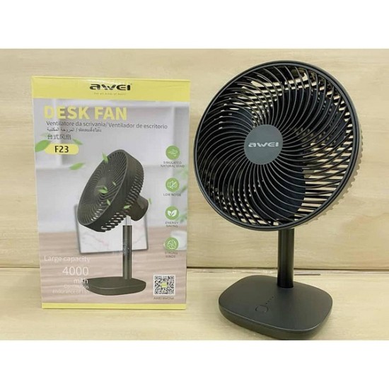 Awei F23 Mini Portable Fan 4 Speeds 4000mAh