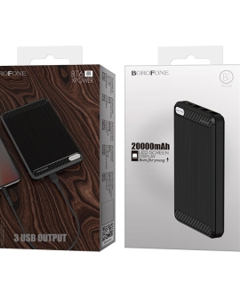BOROFONE BT6 Power Bank 3 USB Port 20000mAh 74Wh