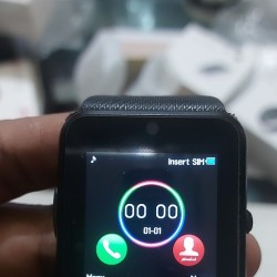 GT08 Smart Mobile Watch Full Touch Display Direct Call SMS Option Camera Bluetooth Mobile Watch - Black
