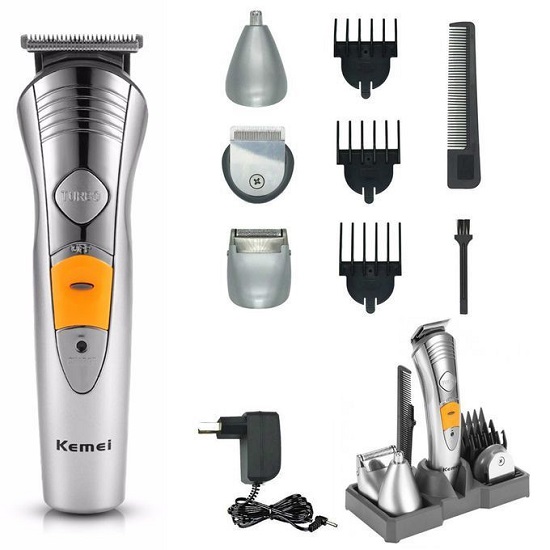 Kemei KM-580A Rechargeable 7 In 1 Grooming Kit Shaver And Trimmer