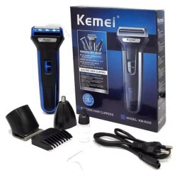 Kemei Km-6330 Double Battery 600mAh 3 in 1 Hair Clipper Grooming Kit Trimmer