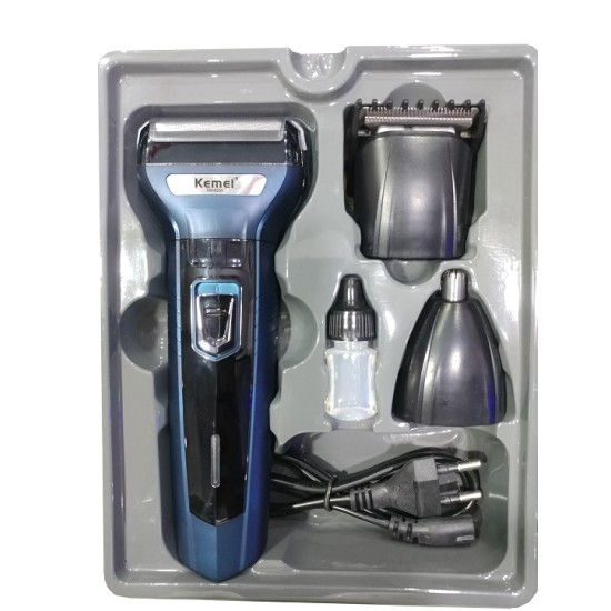 Kemei Km-6330 Double Battery 600mAh 3 in 1 Hair Clipper Grooming Kit Trimmer