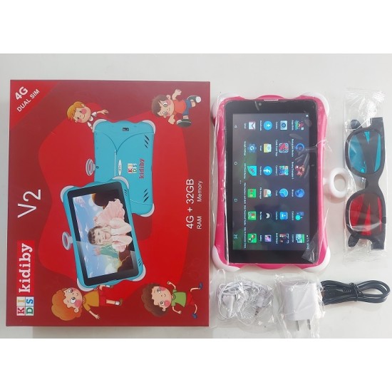 Kidiby V3 kids Tablet Pc Dual Sim 7 inch Display Wifi 4G with 3D Sunglass Kidiby V3 kids Tablet Pc Dual Sim 7 inch Display Wifi 4G with 3D Sunglass