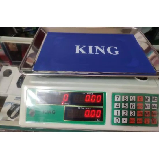 King Digital Weight Scale 45kg Rechargeable 