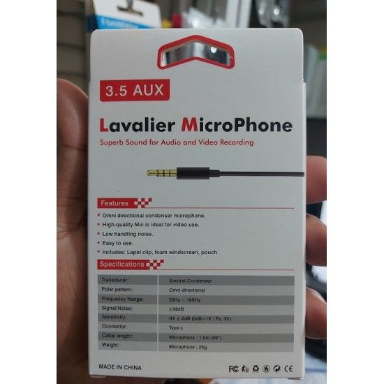 Lavalier Microphone GL-119 For Android