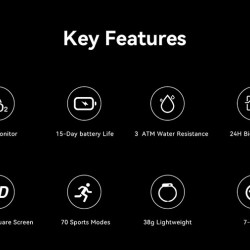 Xiaomi imilab W01 Smart Watch Waterproof - Black