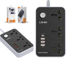 LDNIO SC3412 38W PD20W Power Strip 3 Socket Outlets And 3 QC 3.0 USB Multiplug