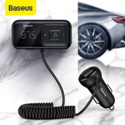 Baseus S16 Wireless MP3 Car Charger Car Dual USB port and safe charging Two USB ports 