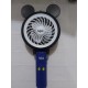 Mini Cartoon Hand Fan Rechargeable Battery 2000 mAh With Light