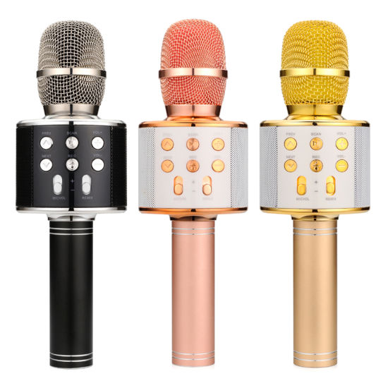 WS858 Bluetooth Karaoke Microphone With Voice Change Option Battery 1800mAh