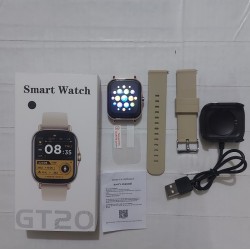 GT20 Smart Watch Waterproof Calling Option Big Display - Gold