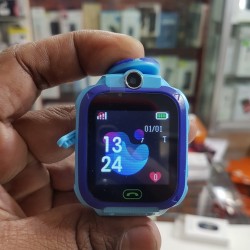 Q12 Kids GPS Smart watch Water Reset Touch Sim Supported Single Sim - Blue