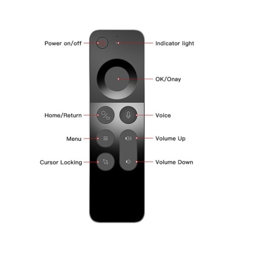 Wechip W3 Air Mouse Voice Control With Keyboard Rechargeable