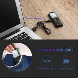 AR66 Digital Voice Sound Recorder 8GB Noise Reduction