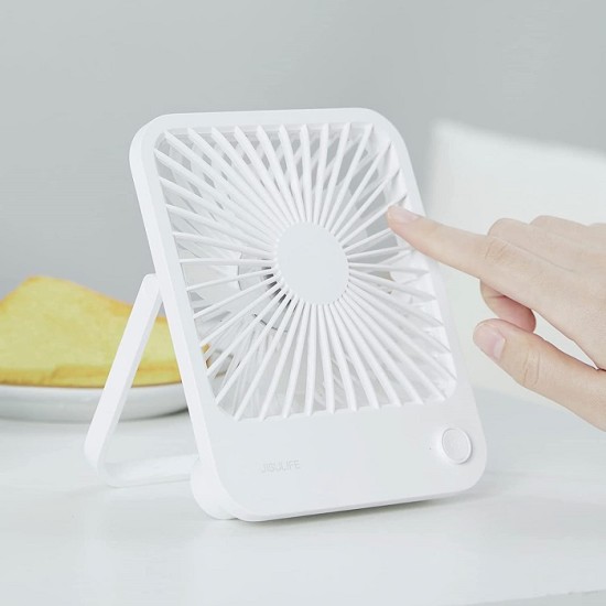 jisulife FA26A Utlra Thin Table Fan 2000mAh Battery - White